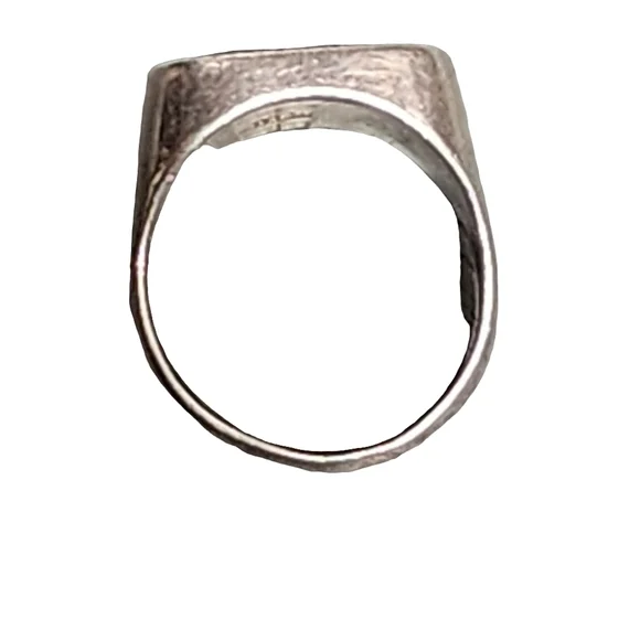 Vintage sterling silver ring made in Israel size 6.5 beautiful green sto… - Picture 7 of 8